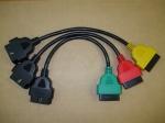 Комплект преходници за FiatECUScan - 3бр. OBD-F 16pin към OBD-M